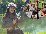 مایا جاما با تفنگ در کنار ستارههایش، لحظات جالبی را ثبت کرد